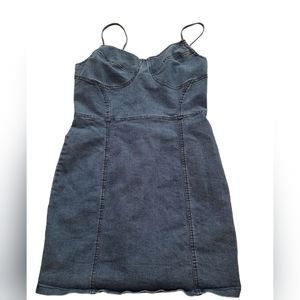Denim cami mini dress